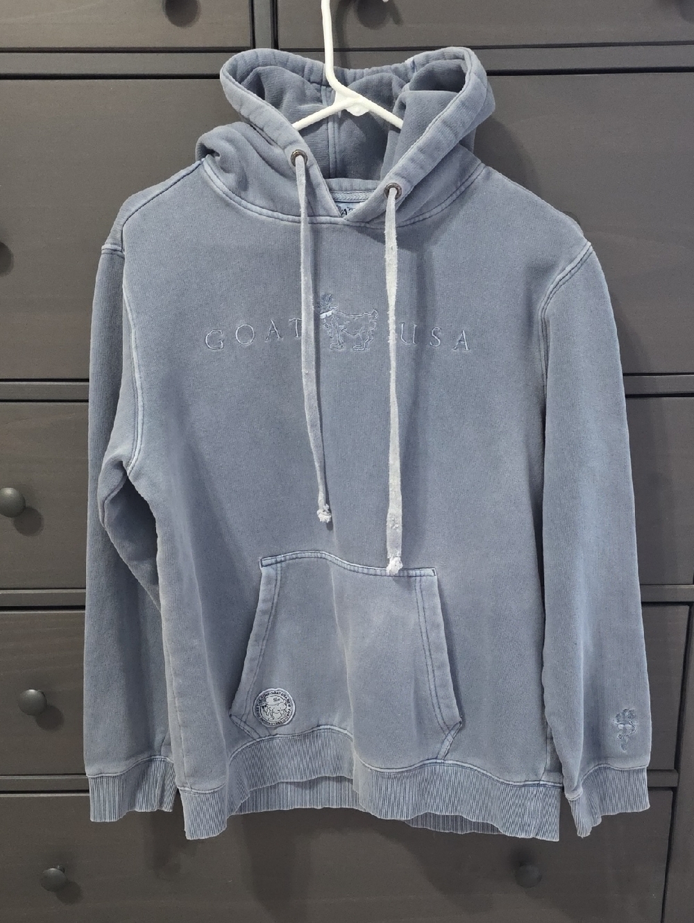 Boys GOAT USA Faded Blue Pullover Hoodie